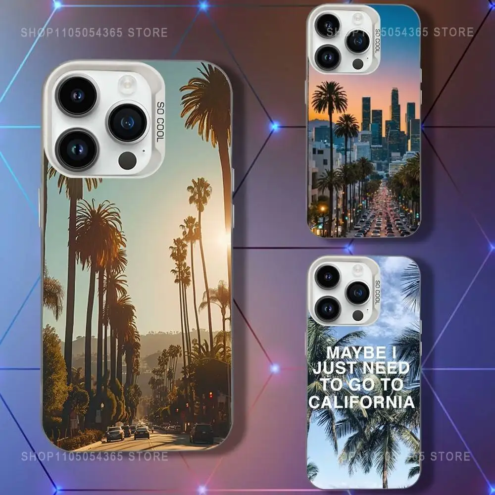

Landscap Californias Phone Case For iPhone 16,15,14,13,12,11,Pro,XS,Max,Plus,Mini,SE White Candy Matte Shockproof Cover