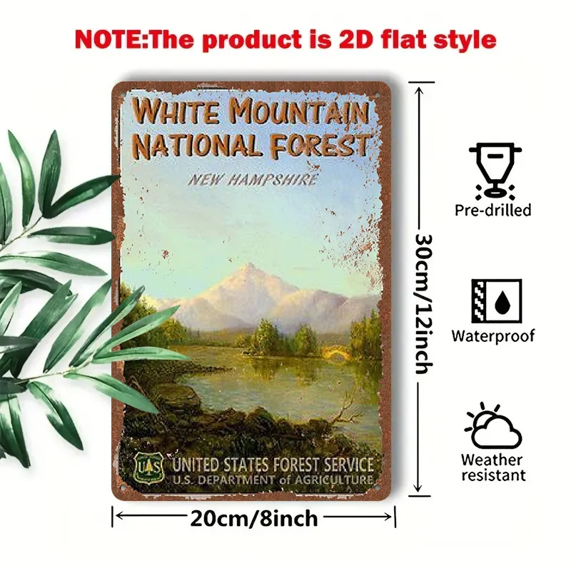 2D Flat - 1pc 2D[Flat] Metal Sign Retro Tin Painting 