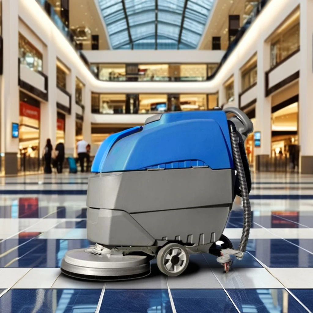 Efficient Home Use Electric Floor Scrubber Plastic Material With Motor Core Components Clean Large Areas Leaving Marks Scrubber