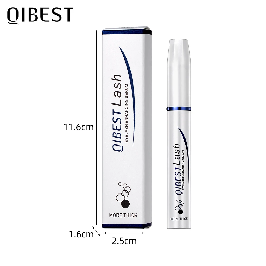 Qibest soro de crescimento de cílios hidratante líquido intensificador de cílios alongamento maquiagem mais completa cílios mais longos soro cosméticos