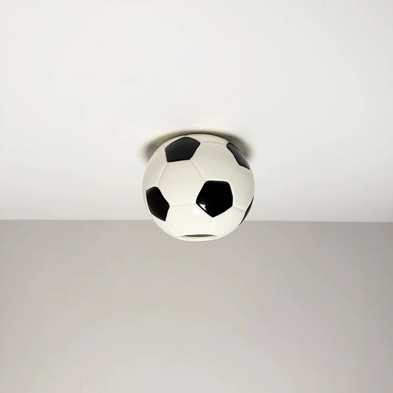 Boys Football Ceramic Ceiling Lamps LED Corridor Aisle Lamp Creative Children's Room Bedroom Entrance Door Porch Ceiling Lights