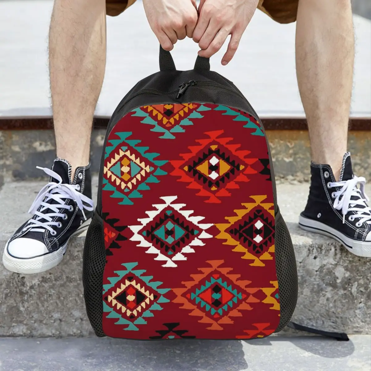 

Рюкзак Navajo с индейским узором, Лидер продаж, рюкзак большой емкости для мальчиков и девочек, школьная сумка, сумки на плечо для мужчин и женщин