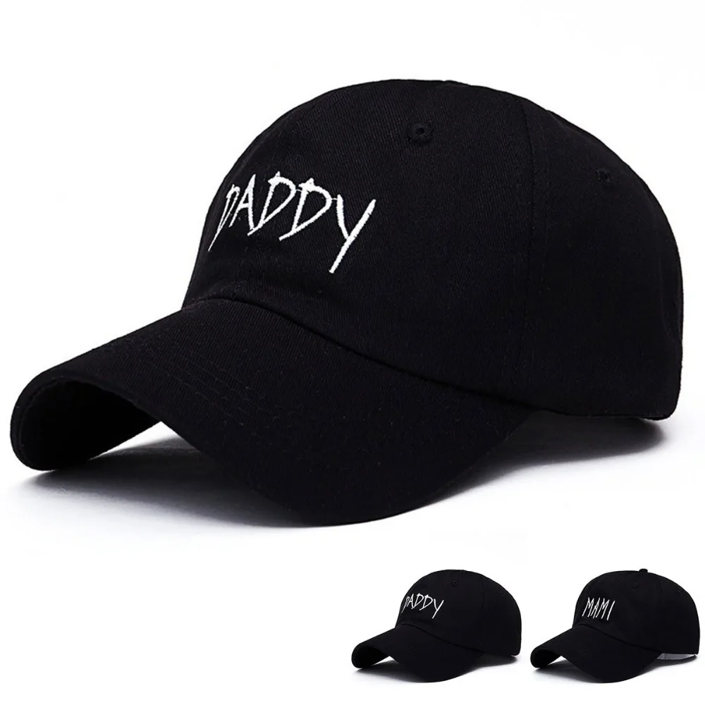 Vintage Letter Embroidered DADDY MAMI Baseball Cap Cotton Adjustable Couple Cap Casual Sunscreen Hats For Man Women