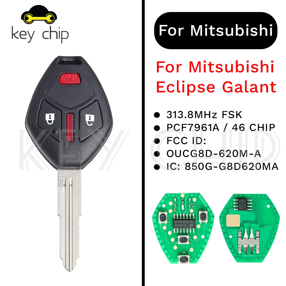 

OUCG8D-620M-A Дистанционный ключ для Mitsubishi Eclipse Galant 313,8 МГц FSK PCF7961A/HITAG 2/46 ЧИП 850G-G8D620MA