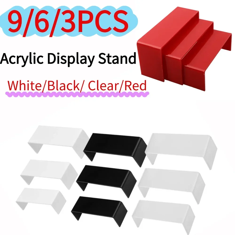 9/6/3Pcs Acrylic Display Stand Multifunctional Transparently Mini Model Storages Rack For Perfume Doll Jewelry Decor Organzier