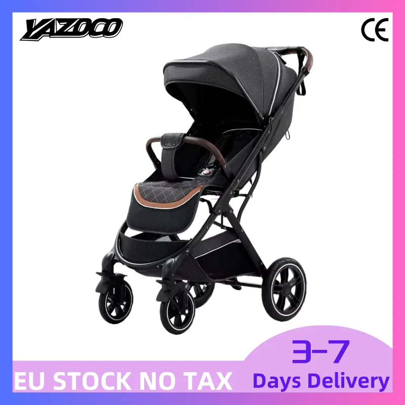 Poussette Bébé Ultra-légère Haut de Gamme pour Nouveau-né, Berceau Portable, Poussette de Voyage Amortissante pour Nouveau-né