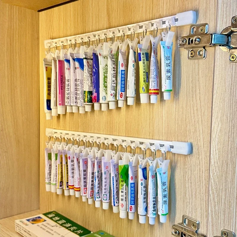 Hängende Salbe Lagerung Artefakt Schrank Tür Auf Den Kopf Ausziehbare Schiene Abstrich Salbe Lagerung Clip Medizin Lagerung Rack – Detail 2