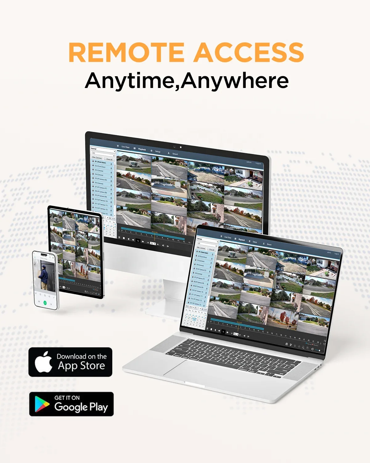 8個の8MP防犯カメラ（IP PoE、屋外対応、AI人物検知機能搭載）、8CH NVR、2TB HDD、ホームセキュリティ監視CCTVセット、8台の4Kカメラ