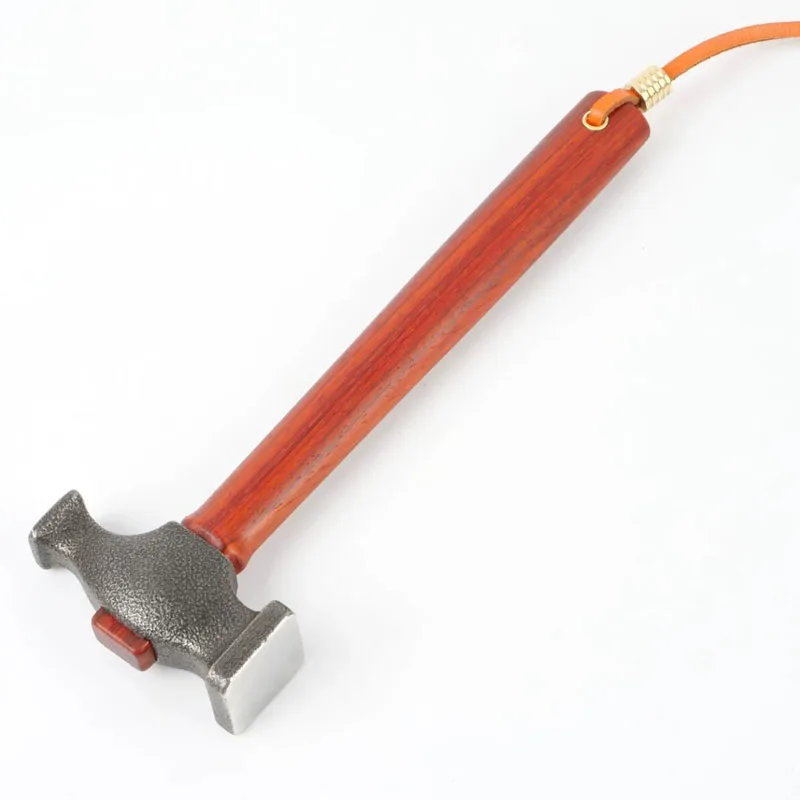 High-End DIY Handmade Hammer French Style HRC52 5Cr15 Alloy Steel Head CNC High Density Red Pear Handle for Precision Crafting