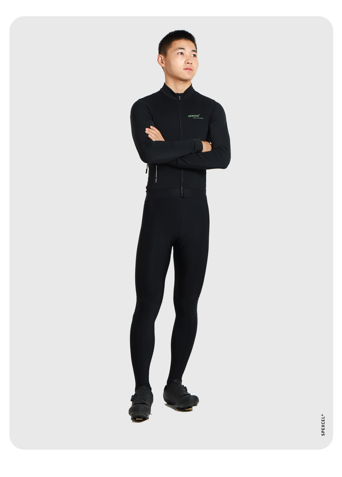 SPEXCEL 2023 Winter PRO AERO 3.0 Thermo-Fleece-Radtrikots Langarm Race Fit Nylon-Thermostoff Warm und atmungsaktiv – Detail 3