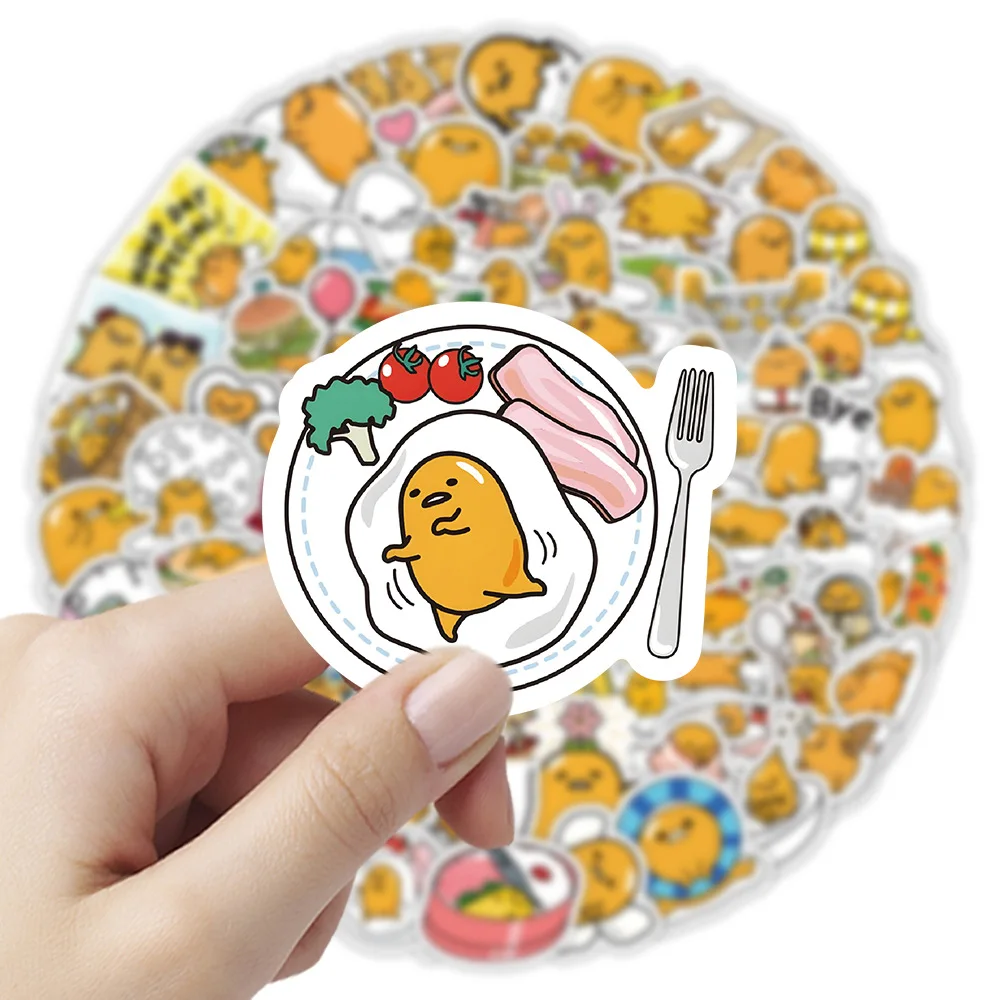 

10/50/103PCS Cartoon Gudetama Stickers Kids PVC Toy Decals DIY Notebook Bicycle Fridge Guitar Phone Sticker Gifts