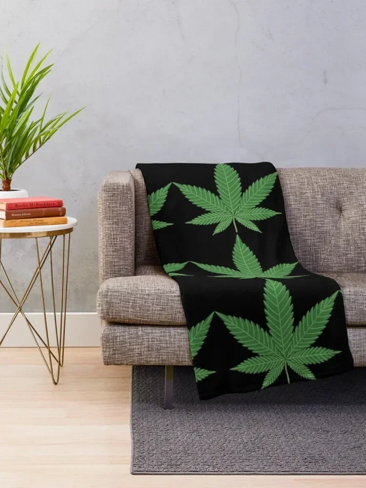 Weed Throw Blanket Luxury Thicken Flannel Camping Nap Blankets