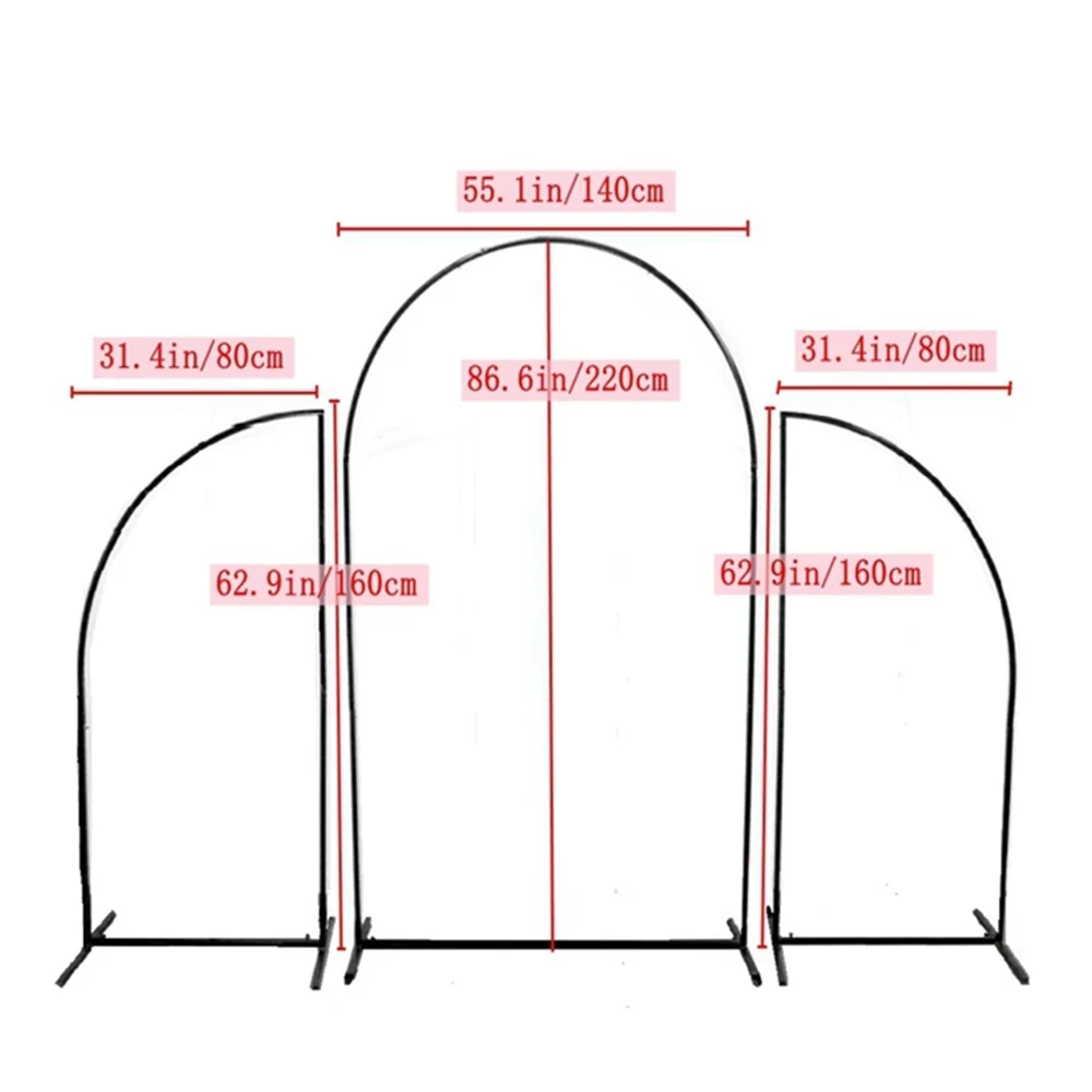 

50x120 65x150 80x180cm Half Arch Backdrop Cover Sets