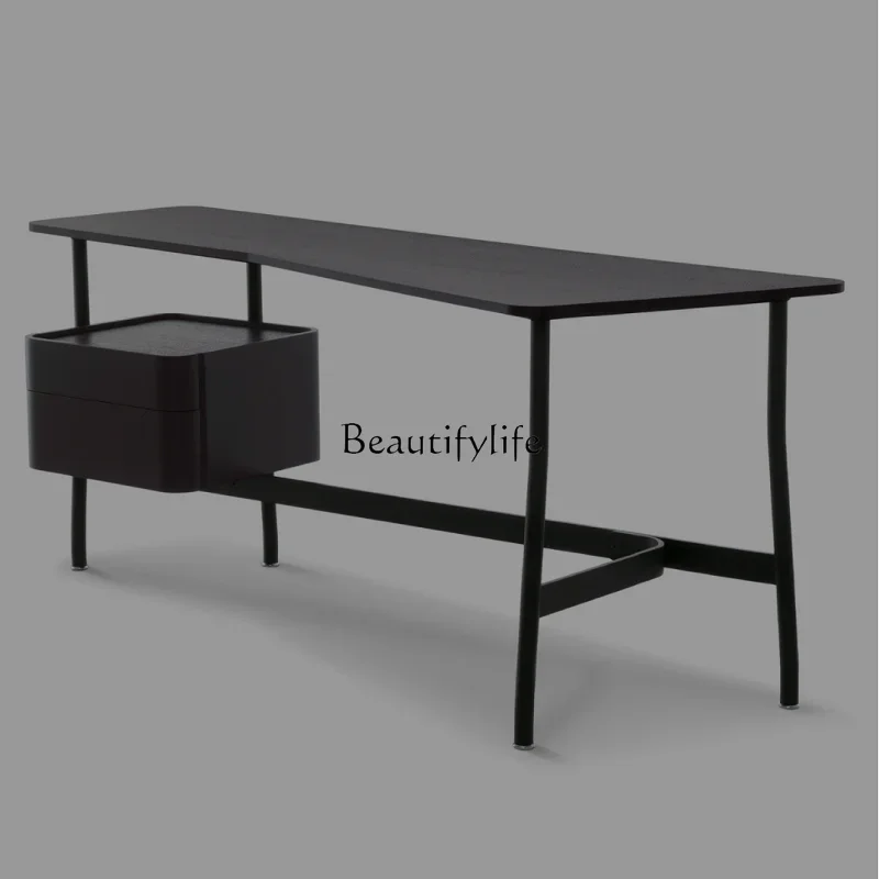 

yj19 Modern Minimalist Small Apartment Study Desk Meeting Full Set Solid Wood Office Desk Writing Desk