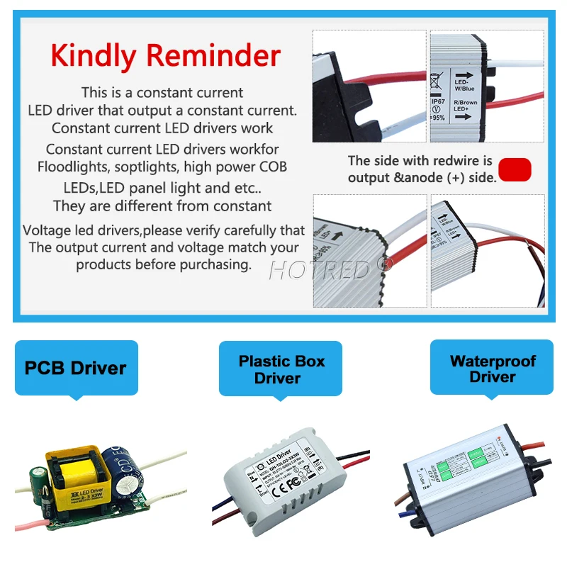 LED Power Supply Adapter 10W 3X3W 4X3W Lighting Transformers DC3-10V 6-12V 24-36V 300mA 600mA 900mA For Constant Current Drivers