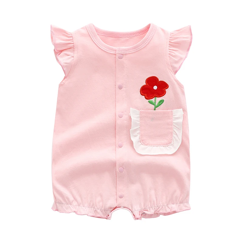 Baby Summer Clothes, Baby Girl, Pure Cotton Jumpsuit, Thin Short-Sleeved Summer Clothes, Newborn Clothes, Summer Suit