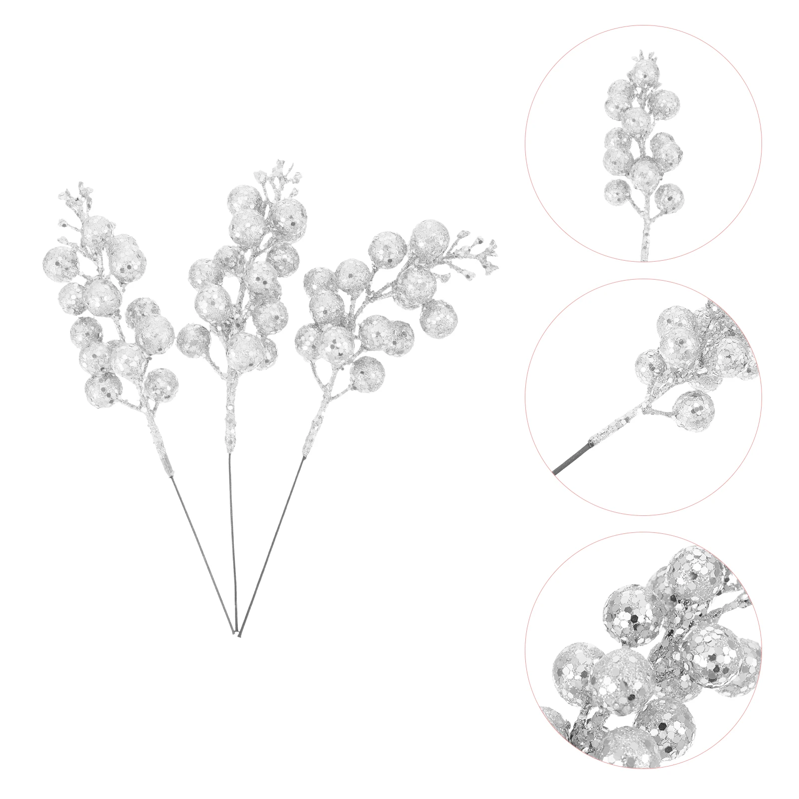 

12Pcs Simulation Berries Garland Decorative Berry Branches Artificial Wedding Home Party Supplies Xmas Berry Ornaments