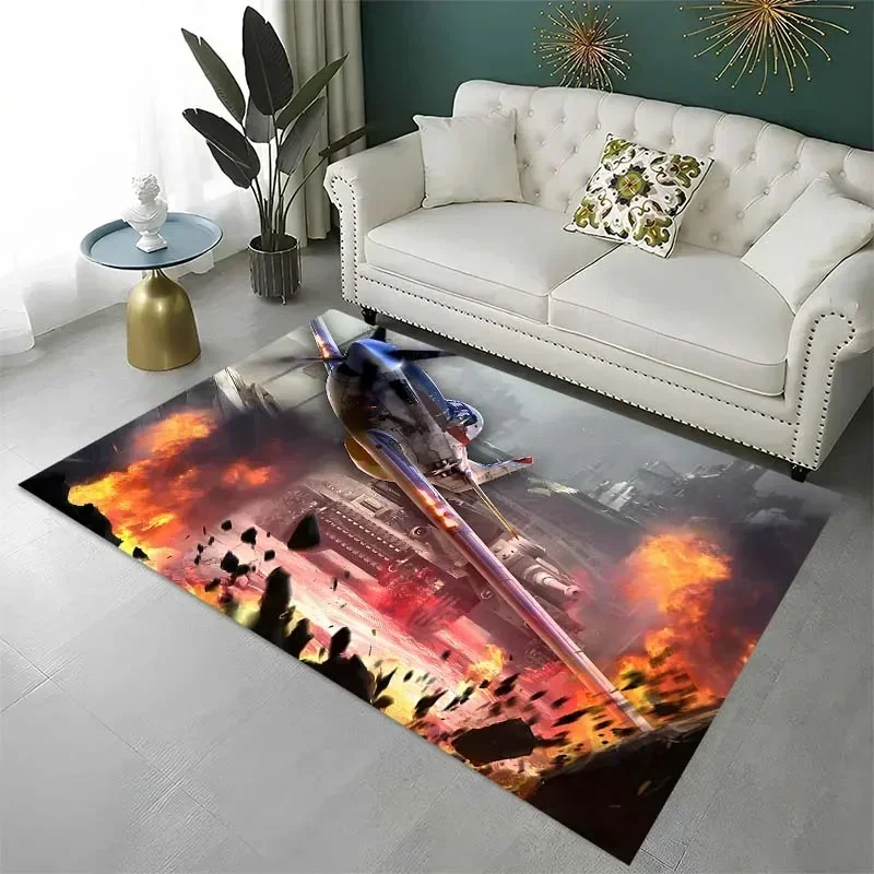 Fighter World Carpet, bedroom living room home decor garden lawn mat baby mat bathroom kitchen non-slip carpet Christmas gift