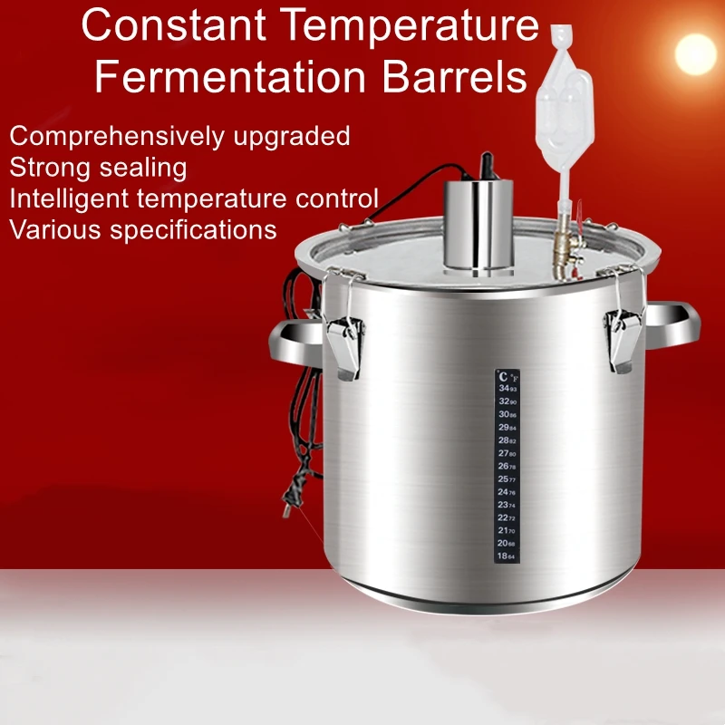 Constant temperature fermentation barrel brewing barrel stainless steel heating steam wine fruit enzyme equipment