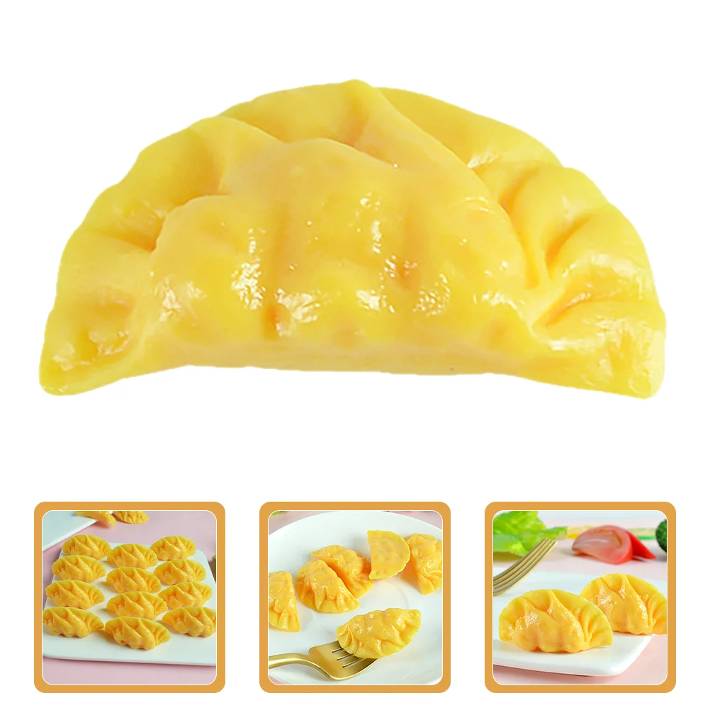 

5pcs Simulation Fake Egg Dumpling Desktop Artificial Egg Dumpling Lifelike Food Photography Prop Fake Egg Dumpling Model
