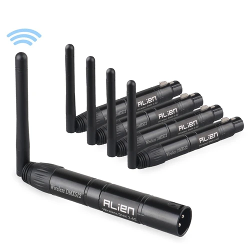 ALIEN DMX512 Draadloze Controller Ontvanger Zender 2.4G ISM Dif Communicatie Afstand 300 m voor Stage Par DJ Disco Bar verlichting