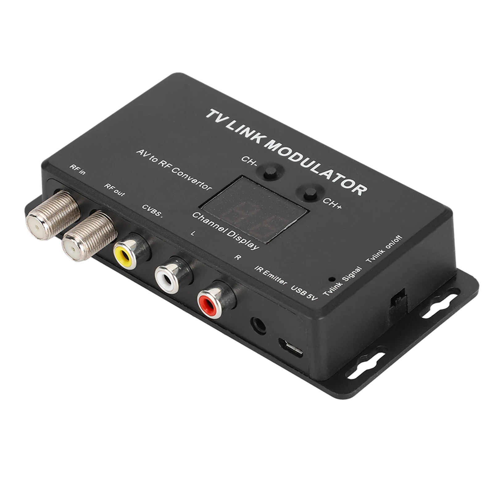 Tm70 uhf tv link modulator av zu rf konverter ir extender mit kanal anzeige