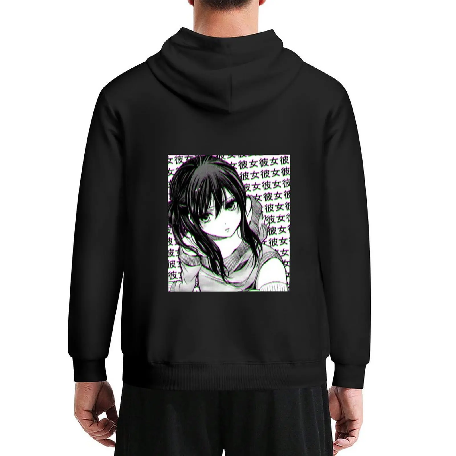 

GIRLFRIEND (BLACK AND WHITE) - SAD JAPANESE ANIME AESTHETIC Hoodie mens clothing clothes for men new hooded tee