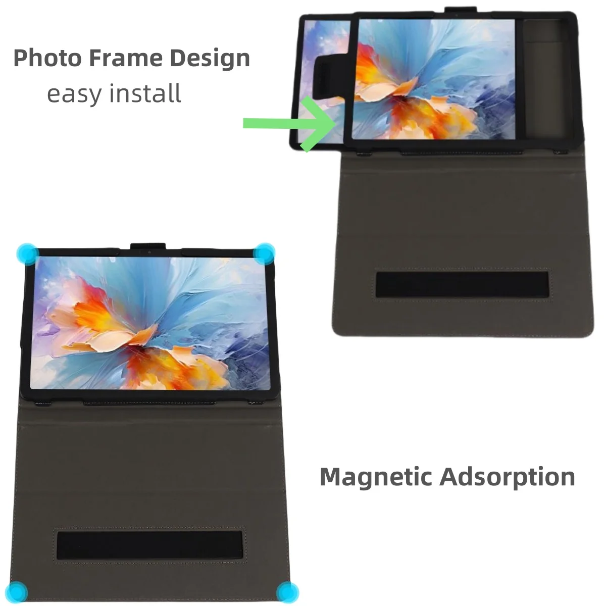 Smart Case for Blackview Tab 16 Pro Tablet Case Folding Folio Stand Pu Leather Case for Blackview Tab16 Pro 11