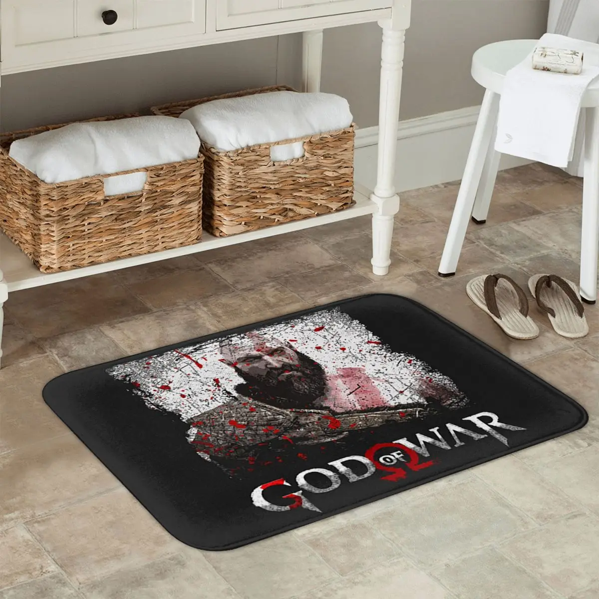 Tapete de entrada para cozinha, jogo God Of War Ascension, The Legend Of Kratos, tapete antiderrapante para quarto