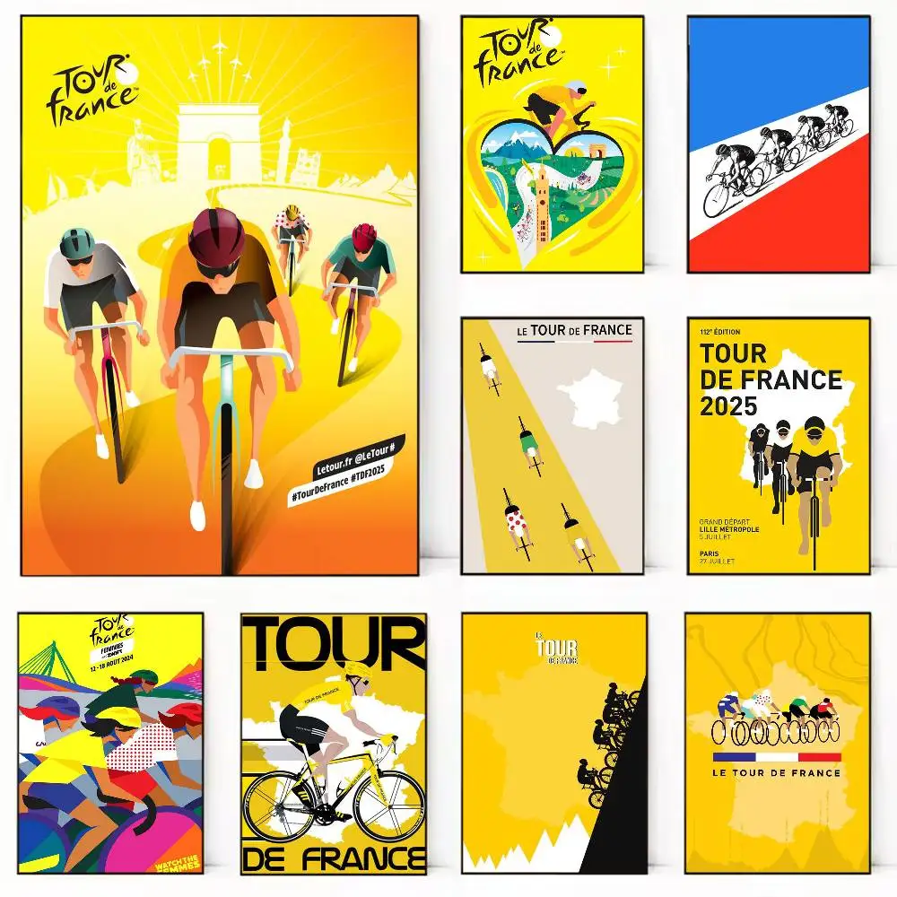 

T-Tour de France Poster HD Self Adhesive Waterproof Wall Art Ideal for Home Office Dorm Gift