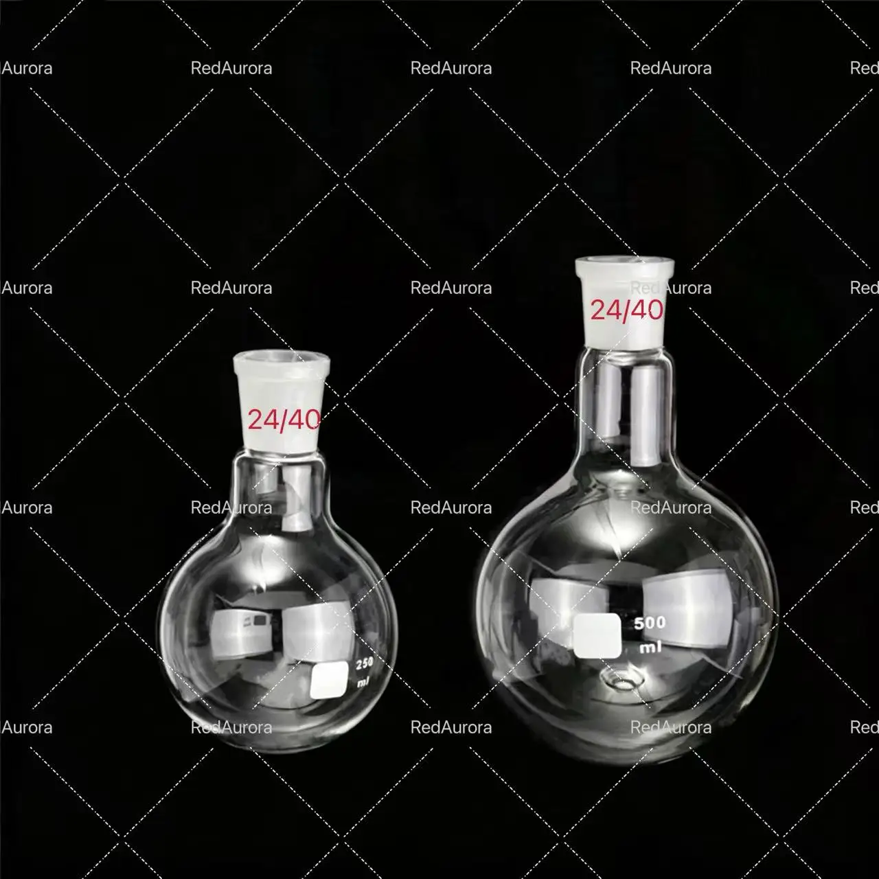 【14 Piece Set】250/500ml, 24/40, Glass Still, Laboratory Distillation Equipment Chemistry Glassware Kit，