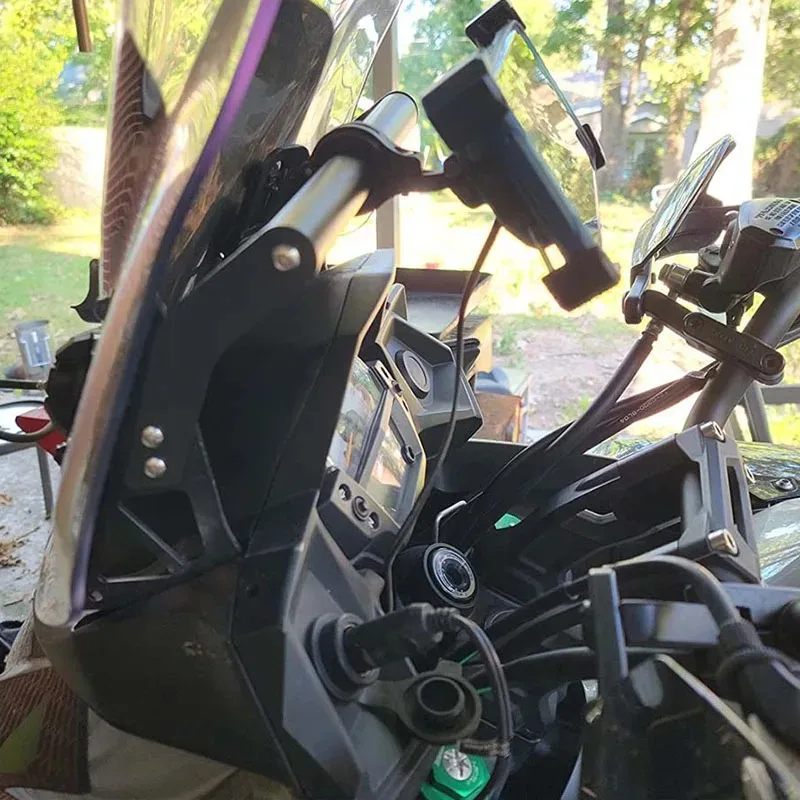 لكاواساكي VERSYS 650 KLE650 / VERSYS650 2011-2023 2022 دراجة نارية الملحقات حامل هاتف حامل لتحديد المواقع والملاحة لوحة قوس