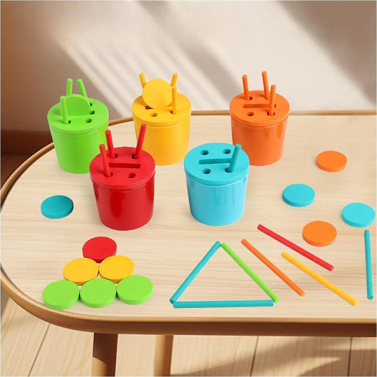 Giocattoli per l'ordinamento dei colori Giochi di abbinamento per età dai 3 anni in su Durevole Pratica Mano Occhio