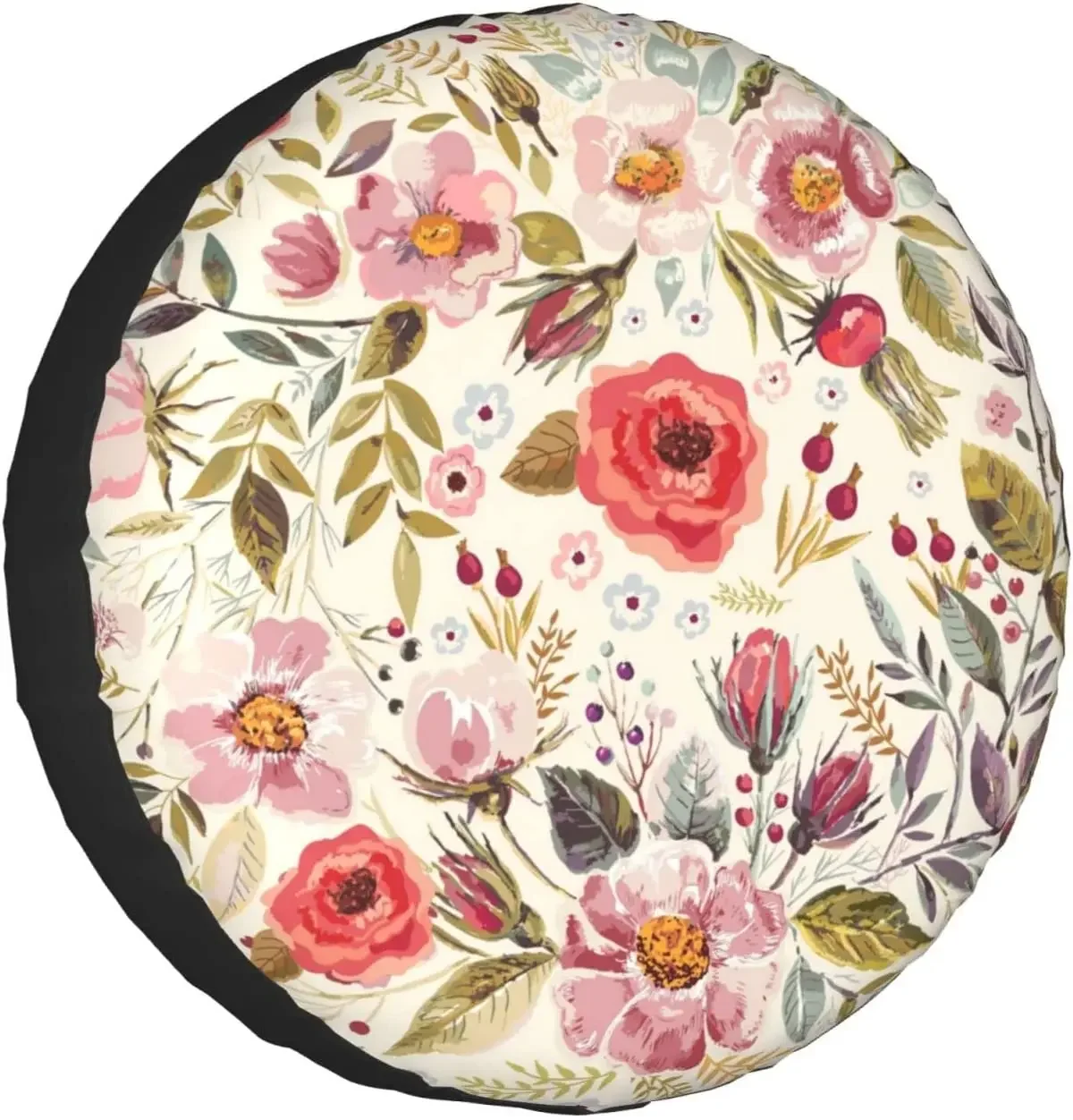 

Modern Floral Printed Spare Tire Cover Waterproof Tire Wheel Protector for Car Truck SUV Camper Trailer Rv 14"-17"