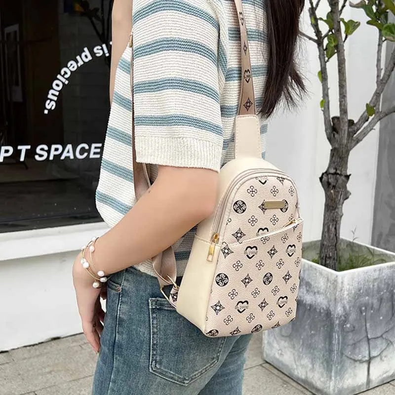 المرأة Crossbody حقيبة صدر جديدة 2024ladeis حقيبة المرأة Crossbody حقيبة مطبوعة حقيبة صدر للرجال