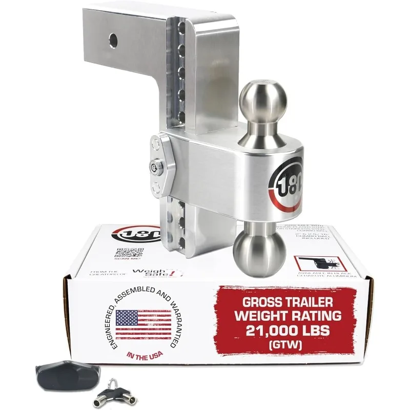 

Безопасная сцепка для прицепа на 180 градусов — регулируемая сцепка для буксировки — совместима с приемниками 3 дюйма — падение 8 дюймов