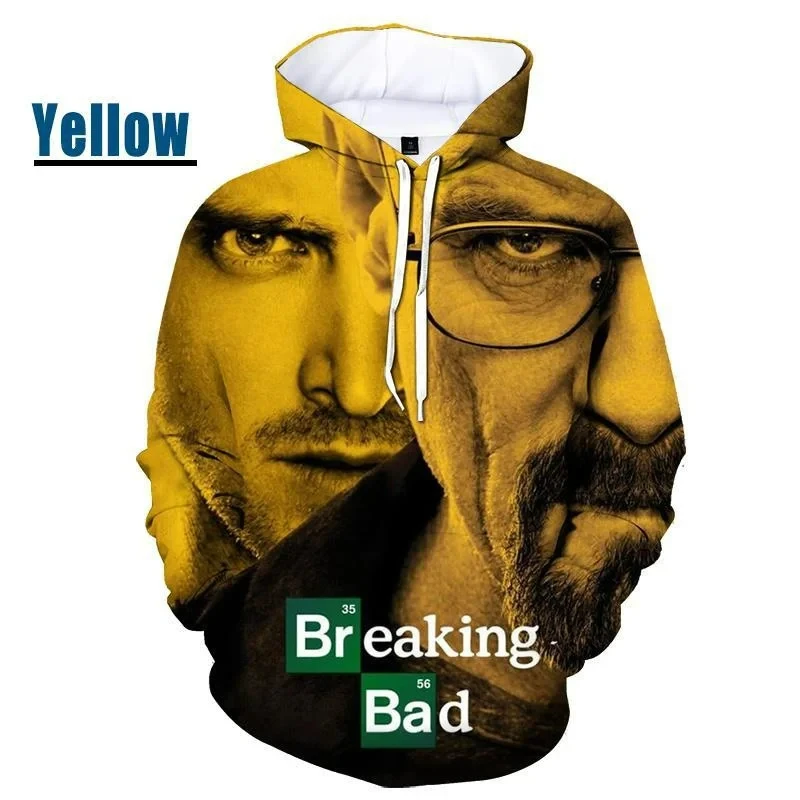 New Movie Breaking Bad 3D Printed Men\'s and Women\'s Hoodies Casual Fashion Plus Size Hooded Sweatshirts Popular Loose Pullover