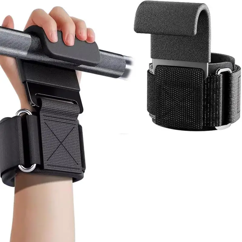1 Unidad de Gancho de Muñeca Antideslizante para Fitness, Levantamiento de Pesas, Dominadas, Barra Horizontal, Entrenamiento de Fuerza sin Estrangulamiento