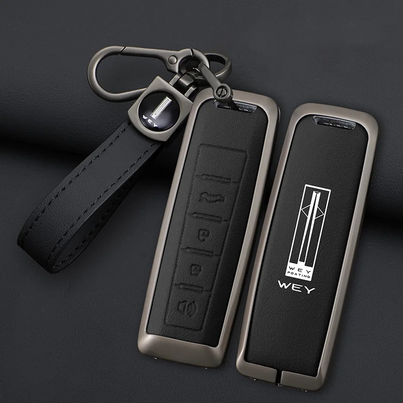 

Zinc Alloy Car Key Case Cover for Wey Coffee 01 Tank Tank300 Protector Shell Remote Keychain Keyless Interior Accessories