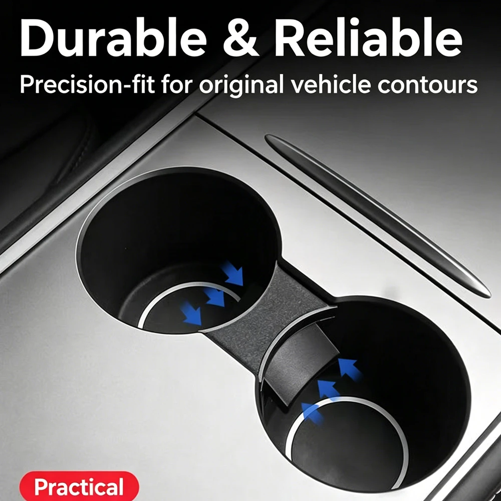 

TPE Car Water Cup Holder Central Control For Tesla Model 3 Highland /Y Juniper 2025 Console Organizer Storage Box Accessories