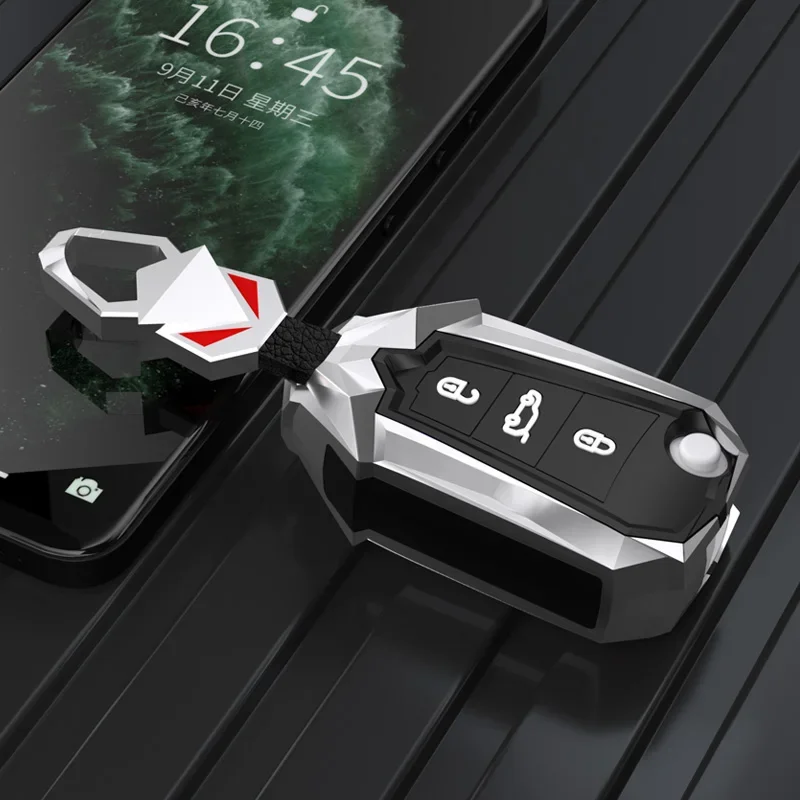 غطاء مفتاح قابل للطي للسيارة من سبائك الزنك لأوبل جراندلاند X كومبو لبيجو 208 2008 407 408 رايفتر 2020 غطاء لسيتروين C5 Aircross