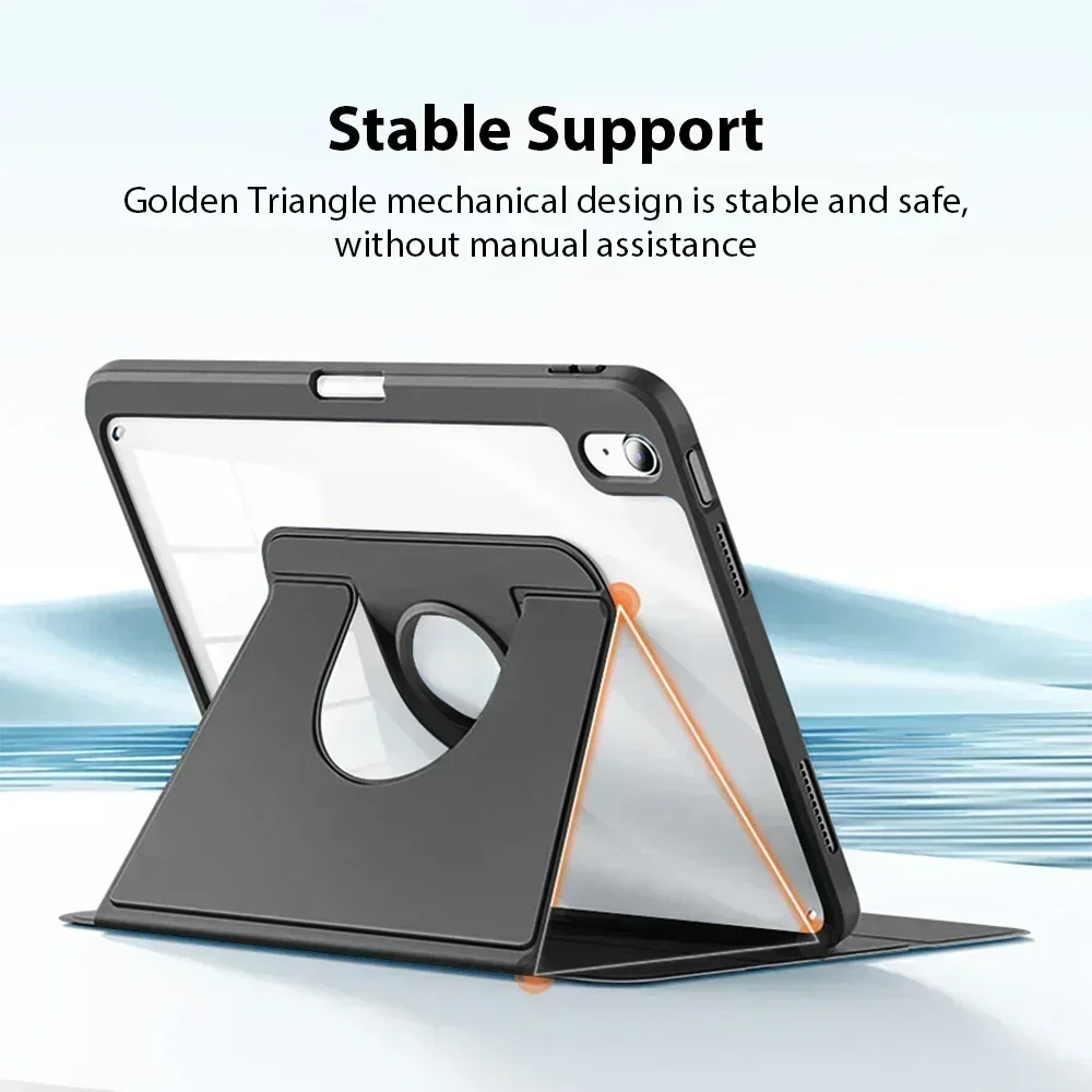 360° Rotation Case For iPad Pro 12.9 6th 11 4th 2022 10th Generation Funda For Ipad Air 5 4 3 7th 8th 9th 10.2 Mini 6 10.5 Cover