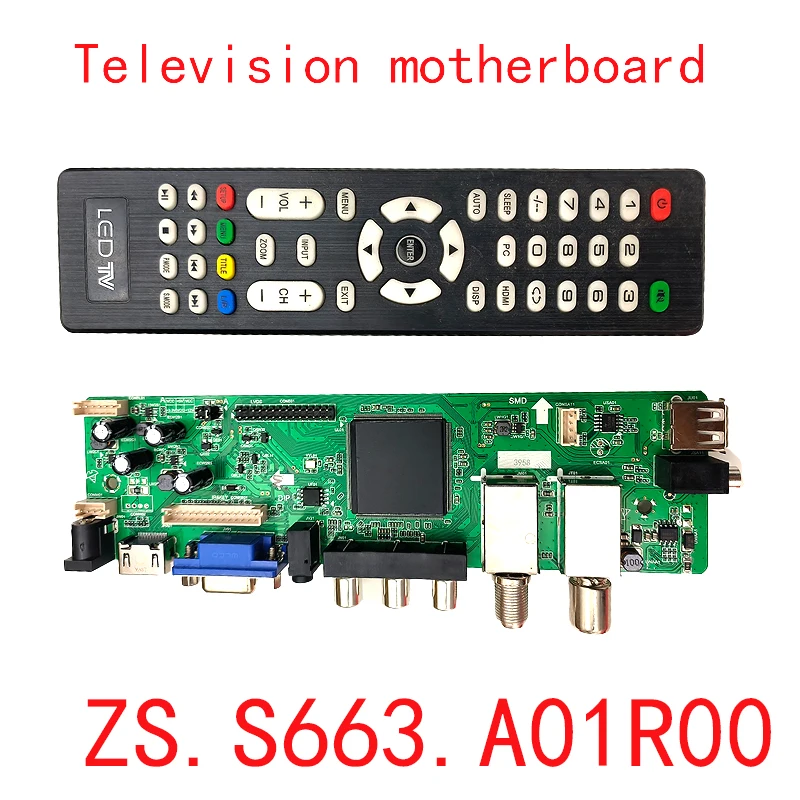 New LCD TV motherboard ZS.S663.A01R00 Digital standard DVB-T2 DVB-S2 TNT