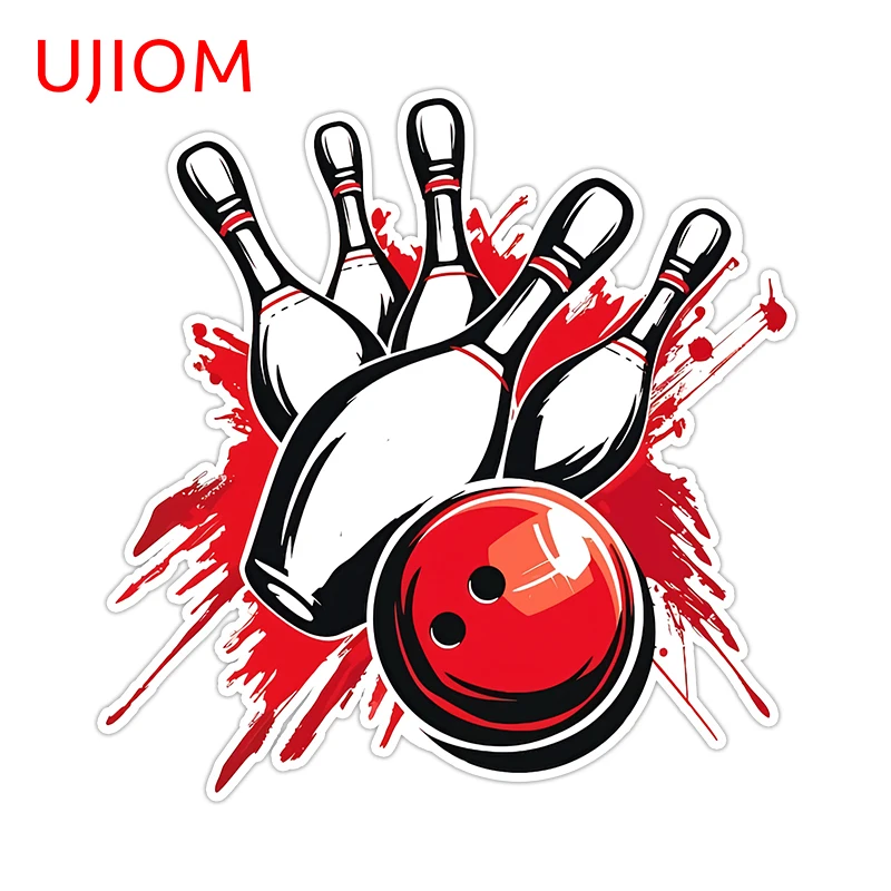 UJIOM Cool Bowling Kugel Clipart Wall Stickers Creative Amuisng Skateboard Surfboard Decals Scratch-Proof Wallpapers Decor