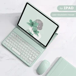 Wireless Mouse Keyboard for iPad 10th 2022 10.9 inch Air 5 Air 6 4 3 10.2 8 9th Cover Air 3 Air Pro 11 2024 Case Foldable Stand