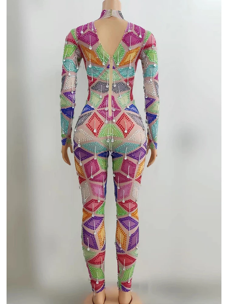 Wysokiej jakości kolorowy kombinezon z elastyczną gumką, seksowny, z hot stampingiem, nowa moda 2025, odzież damska na zamówienie.
