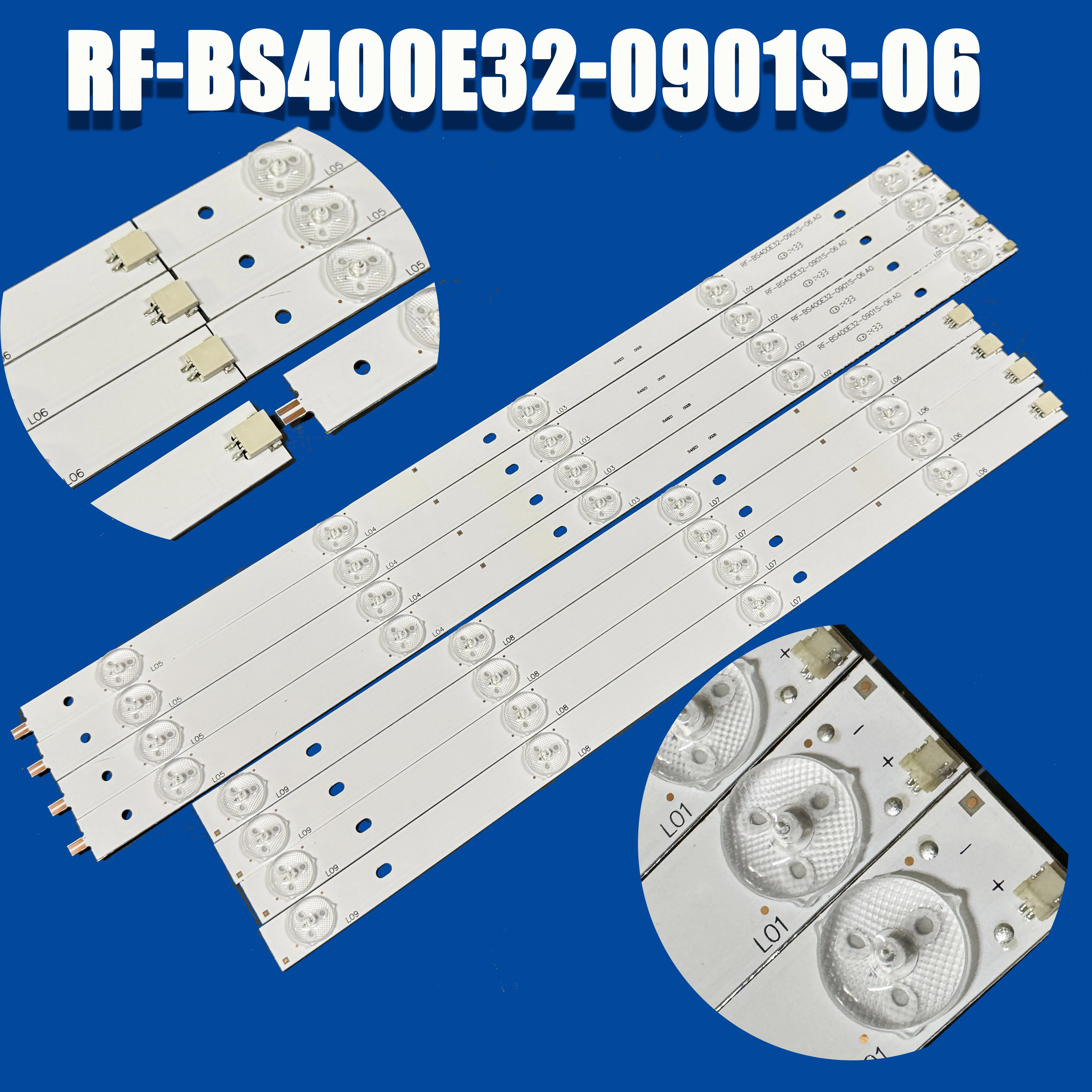 LED backlight strip 9 lamp for RF-BS400E32-0901S-06 A1 A0 ECHOM-40DF-4640FD003 4640FD001 STV-LC40T800FL C400F14-E8-C LED40S26
