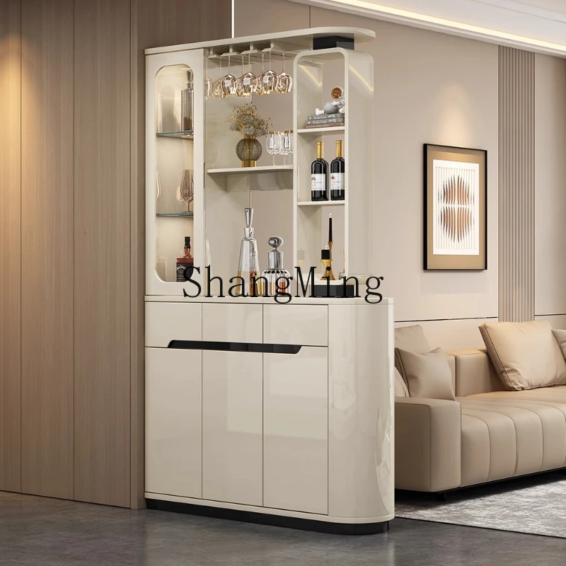 

SM entrance living room double-sided entrance foyer partition cabinet modern simple cream style partition cabinet