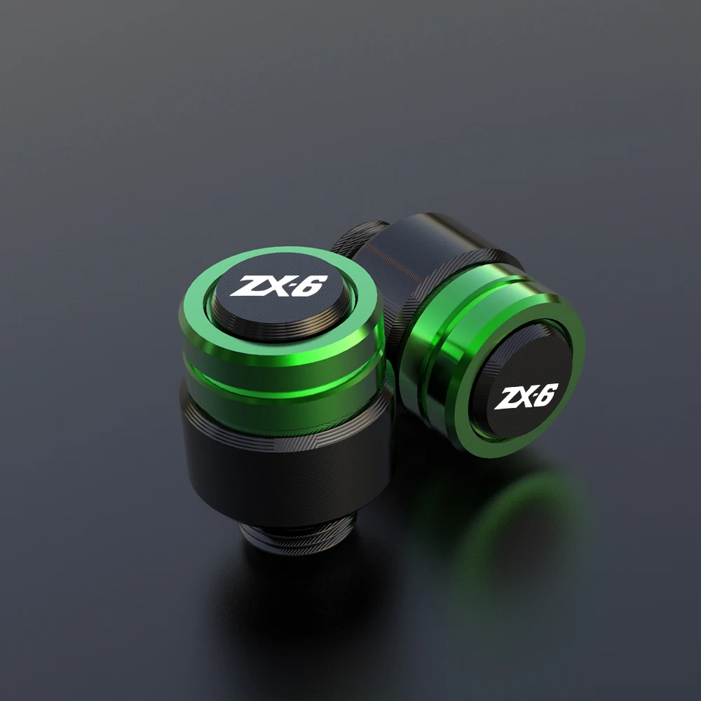 

FOR KAWASAKI ZX-6 ZX 6 1990-1999 1998 1997 1996 1995 Motorcycle Rearview Mirror Plug Hole Screw Cap & Tire Valve Stem Caps Cover