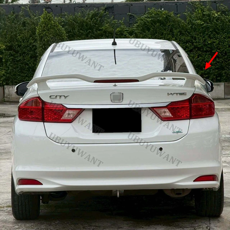 For Honda City 2015 16 17 18 Wholesale ABS Rear Trunk Lid Car Spoiler Ducktail Lip Wings